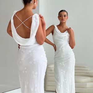 sachin and babi light blue dress Princess Polly White Dresses main image 0
